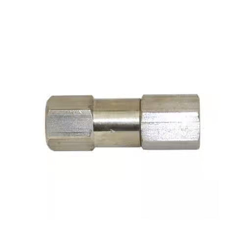Stainless Steel Check Valve - 1/4 In FxF , 5000 PSI with brass nipple