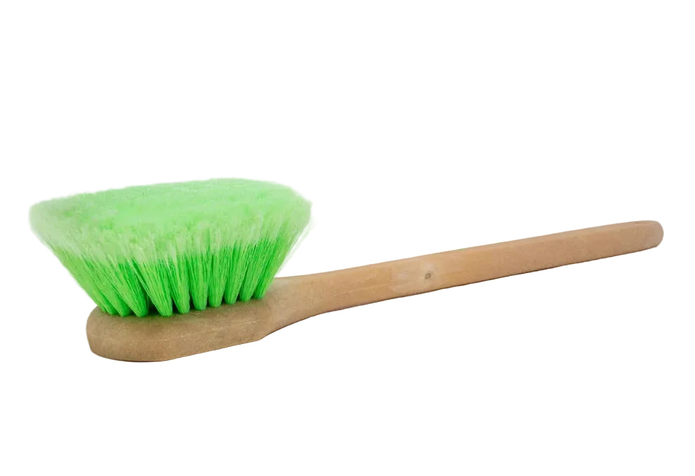 Long Green Plastic Wheel Brush