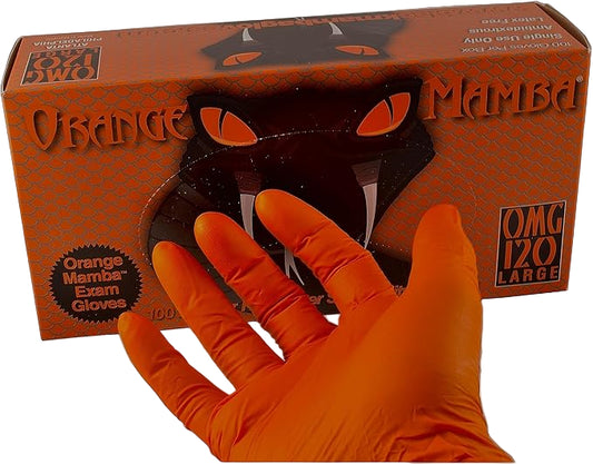 XL Orange Mamba, Nitrile - 100 Box
