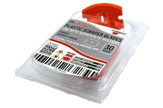 Curved Plastic Razor Blades (Orange)